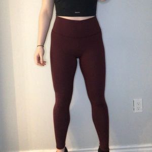 High Waisted Burgundy Lulu Tights